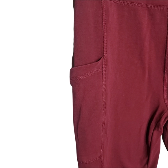 Anthropologie - Saturday Sunday Leggings Maroon Women's Size Small Red Pockets - Picture 8 of 16